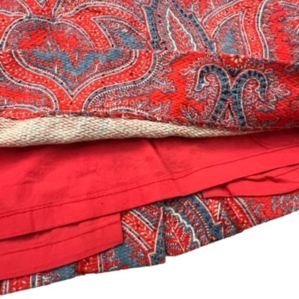 J. Crew No. 2 Pencil Skirt Womens Size 00 Red Blue Paisley STUNNING Preppy Lined - Picture 9 of 14